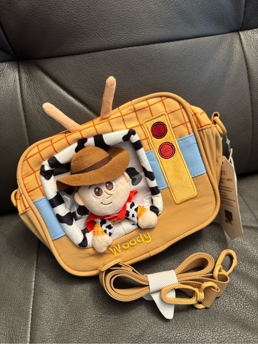 Woody Kids Crossbody Bag in Tan new with tags